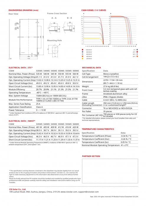 Panou solar Canadian Solar 550W - CS6W-550MS [4]