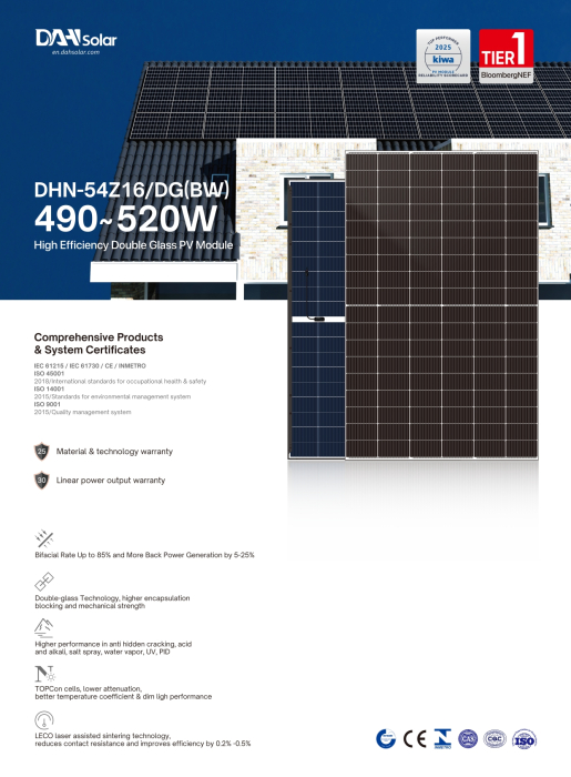 Panou solar DAH Solar 510W Rama neagra - DHN-54Z16-DG(BW)-510W [5]
