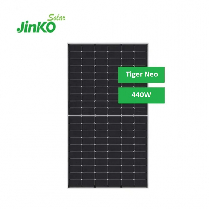 Panou Fotovoltaic Jinko Tiger Neo 440w Rama Neagra - Jkm440n-54hl4r-v N-type