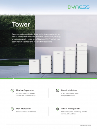 Baterie solara Dyness 14.21 kWh 384V LiFePO4 - Tower T14 [6]