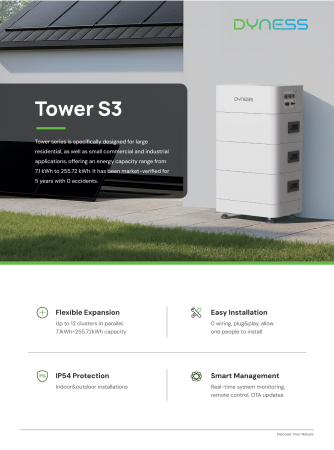 Baterie solara Dyness 14.21 kWh 384V LiFePO4 - Tower TS14 [6]