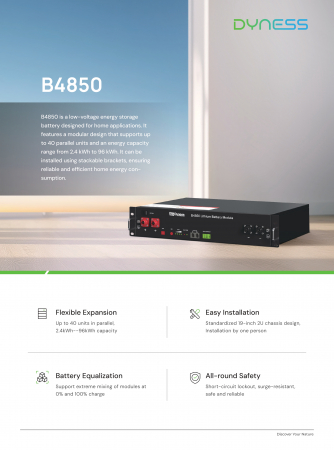 Baterie solara Dyness 2.4 kWh 48V LiFePO4 - B4850 [4]