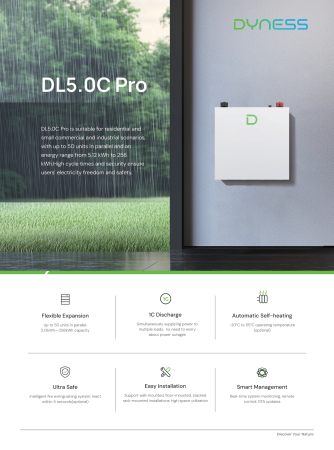 Baterie solara Dyness 5.12 kWh 48V LiFePO4 - DL5.0C Pro [6]