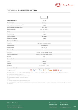 Baterie BYD 5.12 kWh 48V LiFePO4 - LV5.0+ [8]