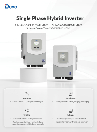 Invertor Hibrid Monofazat Deye 6 kW Low Voltage(LV) - SUN-6K-SG06LP1-EU-BM2 [4]