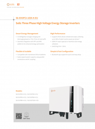 Invertor Hibrid trifazat Solis 10 kW High Voltage(HV) - S6-EH3P10K-H-EU [5]