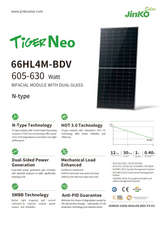 Panou solar bifacial Jinko Tiger Neo 620W - JKM620N-66HL4M-BDV N-Type [5]