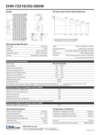 Panou solar bifacial DAH Solar 590W - DHN-72X16/DG-590W [3]