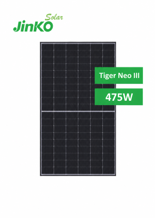 Panouri solare Jinko Solar - Panou solar Jinko Tiger Neo 475W Rama neagra - JKM475N-48QL6-DV N-Type