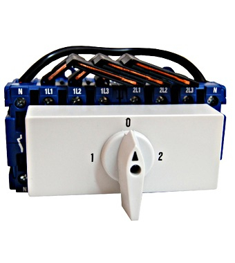 Comutator Modular 4 Poli 40A | 15kW, 1-0-2, Montaj pe Șină DIN [1]