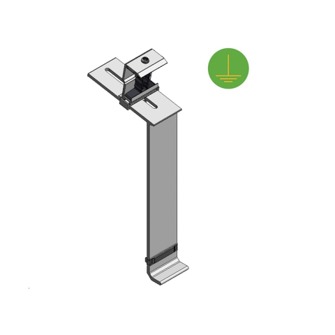 IBC - Alu. panel support back foot ValkPro+ (upright)