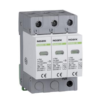 SPD Type 1 + Type 2 - Descarcator la supratensiune AC Ex9UE2 20 3P 275, 103353, Noark
