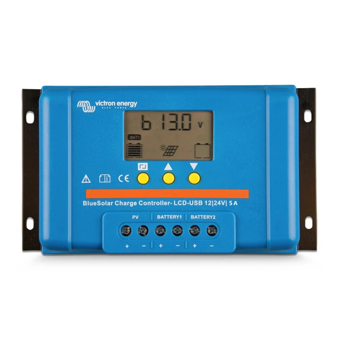 MPPT - Incarcator solar LCD&USB 12V/24V 5A Victron Energy BlueSolar PWM-LCD&USB 12/24V-5A
