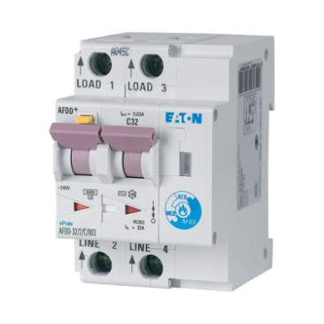 Intrerupatoare automate diferentiale - Întrerupător diferențial AFDD 32A 2P C 10KA 30mA, Eaton