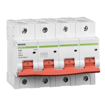 Intrerupatoare automate modulare - Mini-întreruptoare automate Ex9B125 4P C80A, 102851, Noark