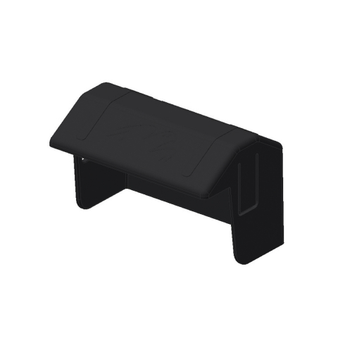Plastic cover end clamp - black