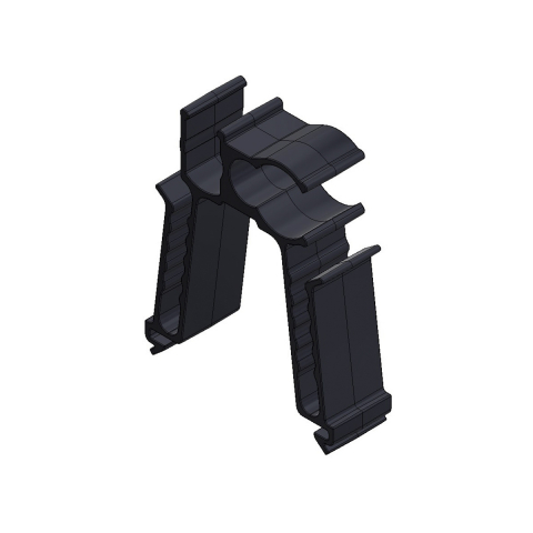 Plastic multi-cable clip for roof carrier