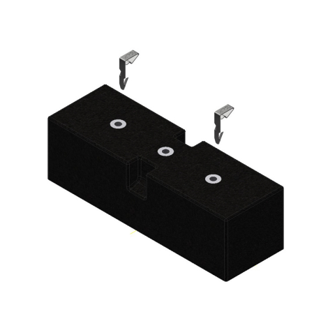Support block cable basket incl. 2x mounting clip