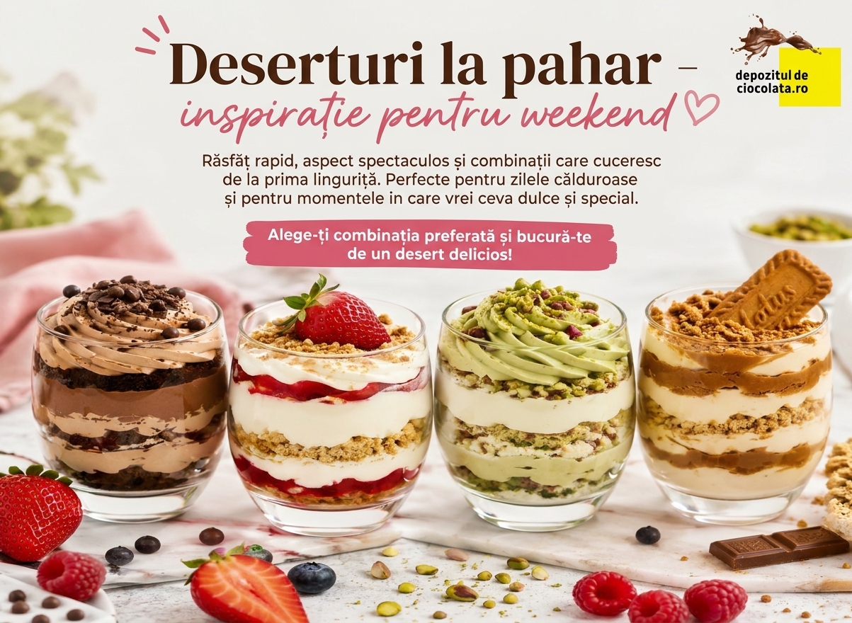 4 deserturi de vară la pahar pe care trebuie să le încerci