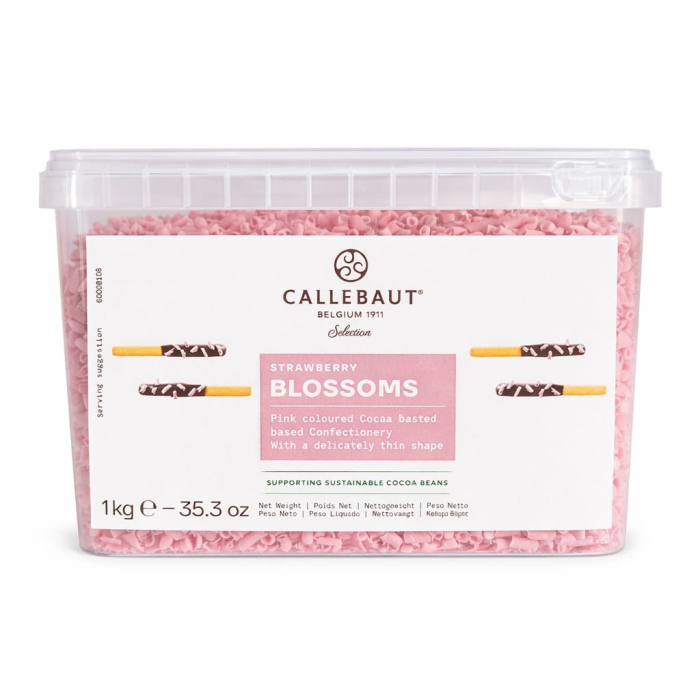 Bucle de ciocolata cu capsuni Callebaut, pentru decor.  Cutie 1 kg [2]