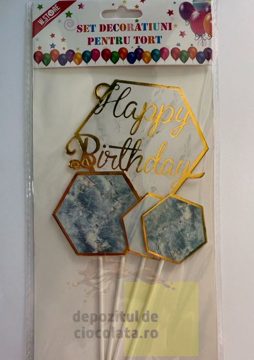 SET Cake Topper Happy Birthday 11cm [1]