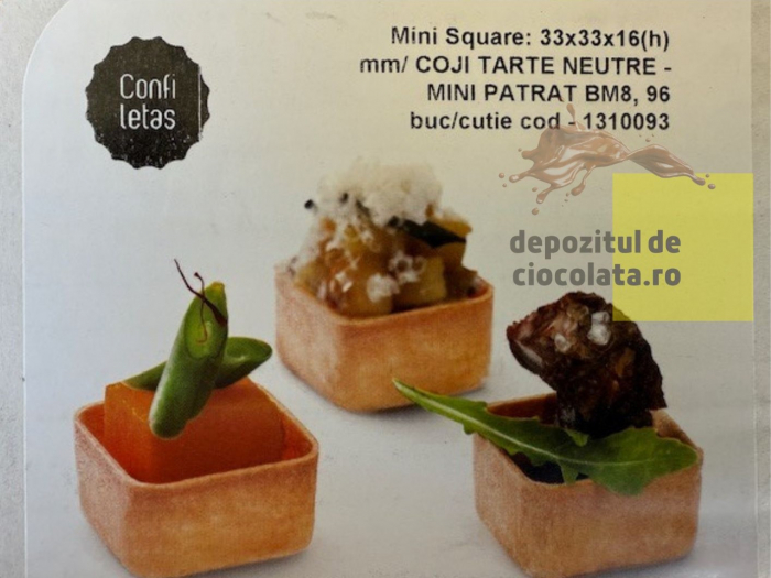 Coji de Tarte Neutre Mini Patrat 96 buc [2]