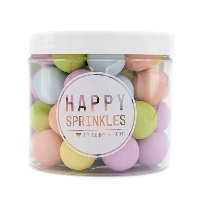 Mix Sprinkles bile din ciocolata invelite in zahar pentru decorarea produselor de cofetarie si patiserie in culori pastelate.   [3]