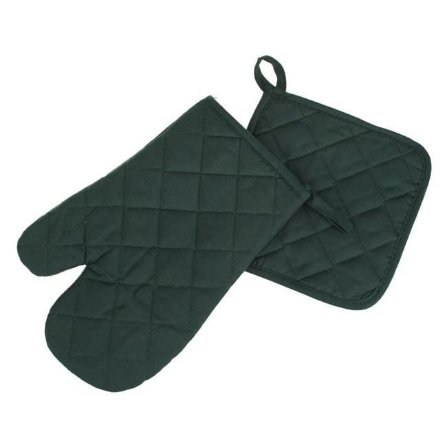 Set Manusa si Servet de Bucatarie Verde cu Model Rodie [2]