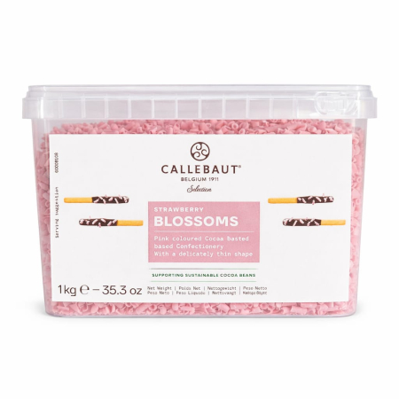 Bucle de ciocolata cu capsuni Callebaut, pentru decor.  Cutie 1 kg [1]