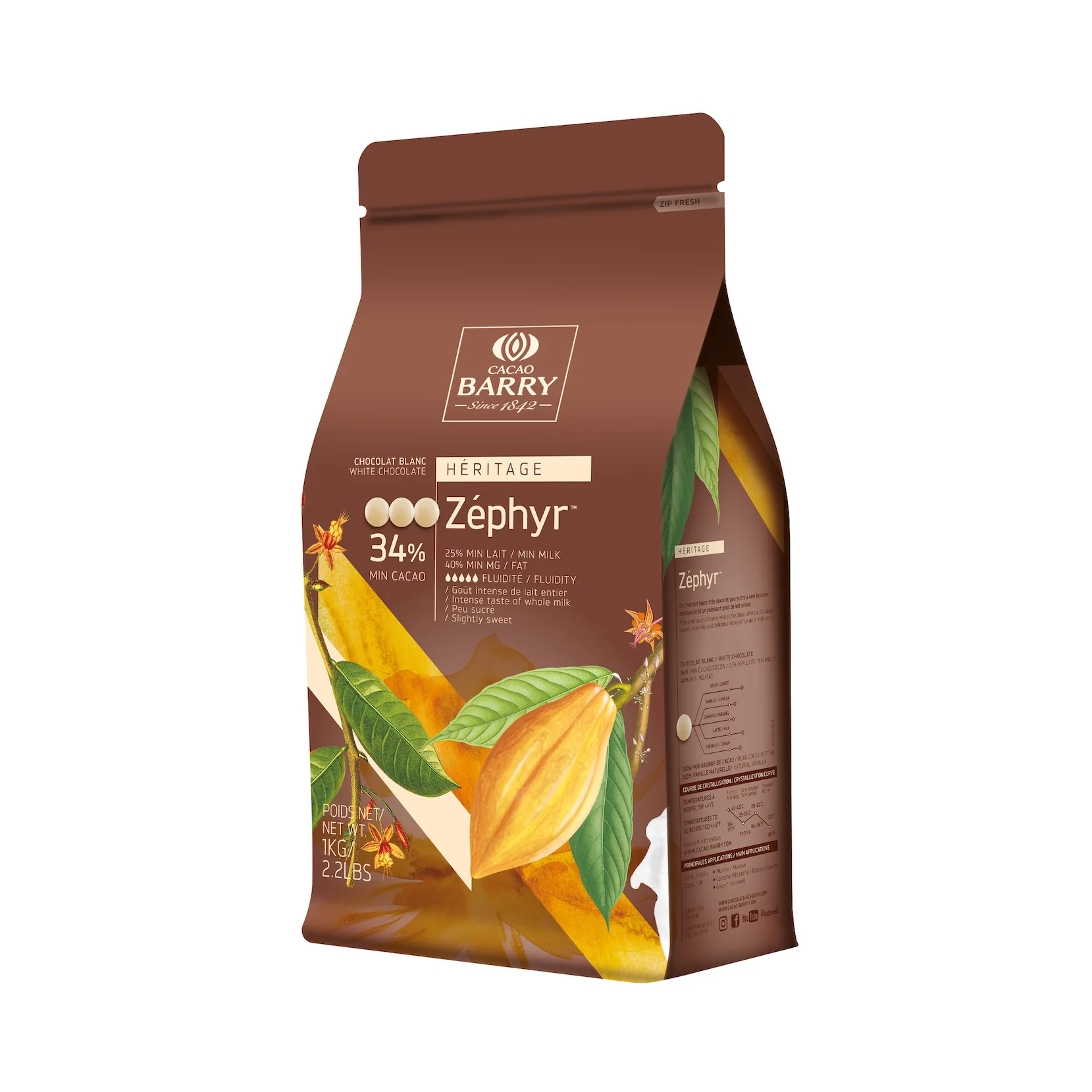 CIOCOLATA - Ciocolata Alba 34 % Zephyr - 1 Kg