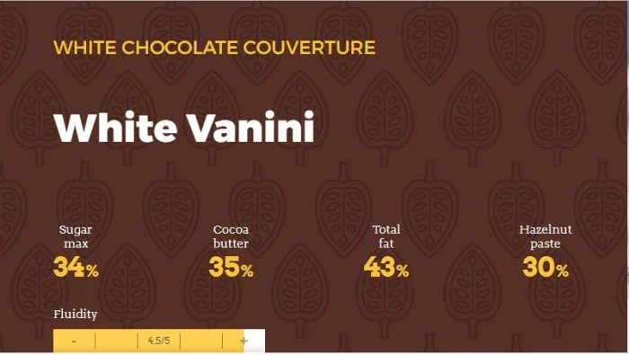 Ciocolata alba Vanini ICAM foarte fluida (textura groasa) 4 KG [1]