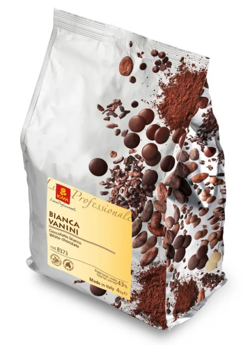 CIOCOLATA - Ciocolata alba Vanini ICAM foarte fluida (textura groasa) 4 KG