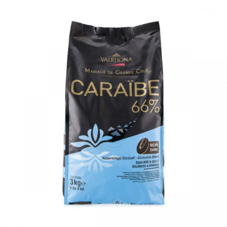 CIOCOLATA - Ciocolata Neagra Caribe 66% VALRHONA 3KG