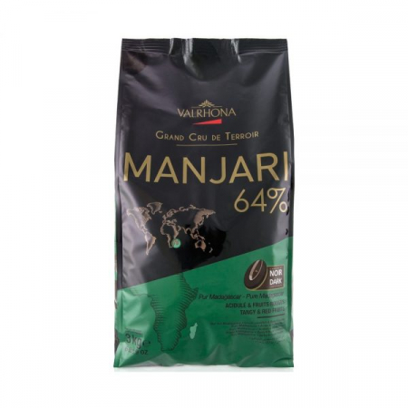 CIOCOLATA - Ciocolata Neagra Manjari 64% - VALRHONA 3KG