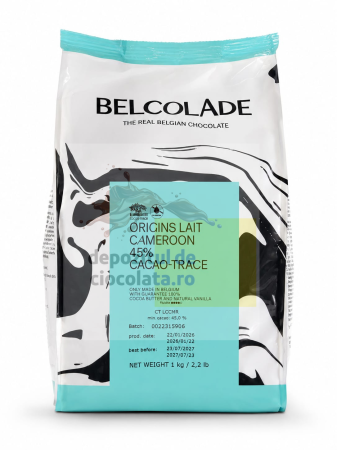 PRODUSE - Ciocolata Origini Cameroun Lapte 45% Belcolade - 1 kg