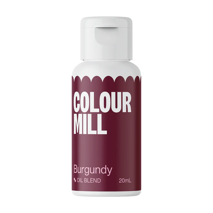 COLORANTI ALIMENTARI - Colorant gel foarte concentrat pe baza de ulei, pentru ciocolata sau crema de unt. Nuanta BURGUNDY 20 ML - COLOUR MILL