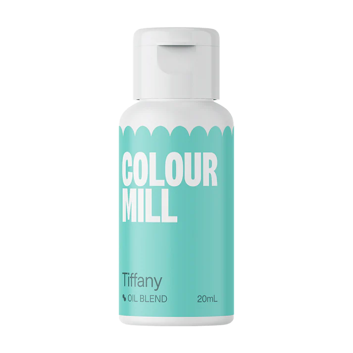 PRODUSE - Colorant gel foarte concentrat pe baza de ulei, pentru ciocolata sau crema de unt. Nuanta TIFFANY 20 ML - COLOUR MILL