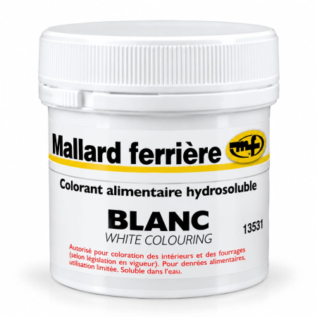 COLORANTI ALIMENTARI - Colorant pudra Hidrosolubil Alb Mallard Ferriere - 20gr