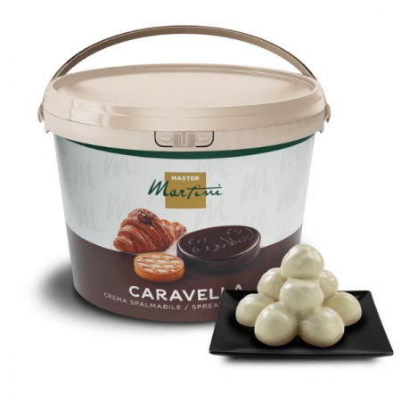 PRODUSE - Crema tartinabila alba CARAVELLA, ideala pentru umplerea sau glazurarea produselor de cofetarie cu 10% lapte.