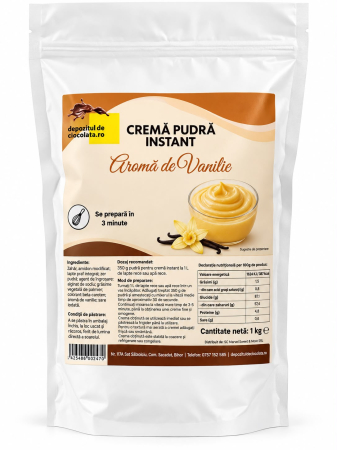 DECOR - Cremă Pudră Instant cu Aromă de Vanilie Depozitul de ciocolata - 1kg