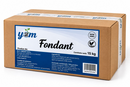 PASTA DE ZAHAR - Fondant ALB Yam – 15 kg