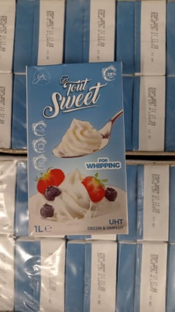 FRISCA, UNT, LAPTE CONDENSAT - Tout Sweet - frisca de cofetărie cu 28% grasime pentru ornat si umplut