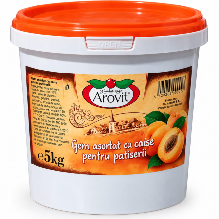 GLAZURI, UMPLUTURI, CREME - Gem Asortat cu Caise AROVIT - 5 KG