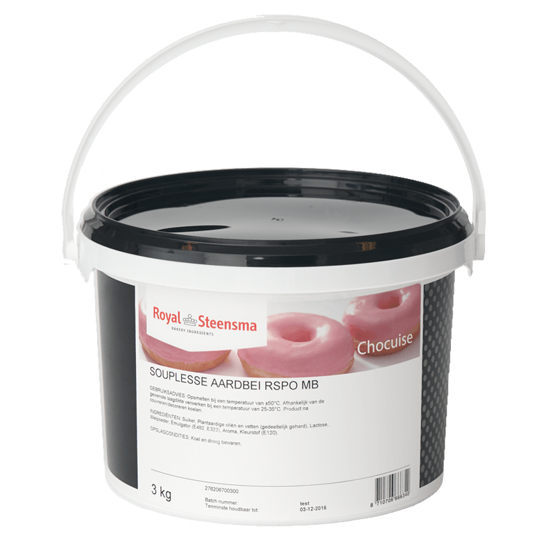 PRODUSE - Glazura Capsuni Gogosi Eclere SOUPLESSE - 3 KG