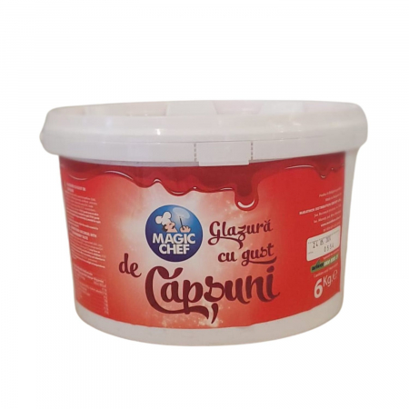 GLAZURI, UMPLUTURI, CREME - Glazura oglinda cu aroma de Capsuni, se foloseste ca atare. Nu necesita incalzire.  ​​​​​​​6 kg