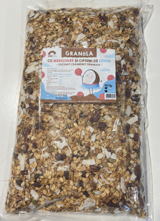 DECOR - Granola cu merișoare și cipsuri de cocos