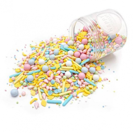 Mix Sprinkles din zahar cu elemente specifice verii - inghetata, banane, lamai etc pentru decorarea produselor de cofetarie si patiserie. Decor perfect pentru petrecerile de vara de la piscina sau iarba verde. [0]