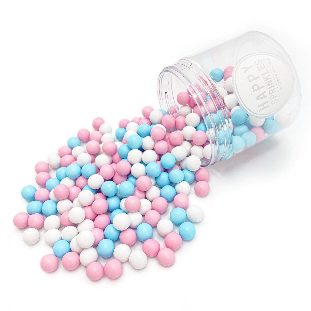 Mix Sprinkles bile din zahar si ciocolata pentru decorarea produselor de cofetarie si patiserie.   Gramaj: 90g. Produs in: Germania. [0]