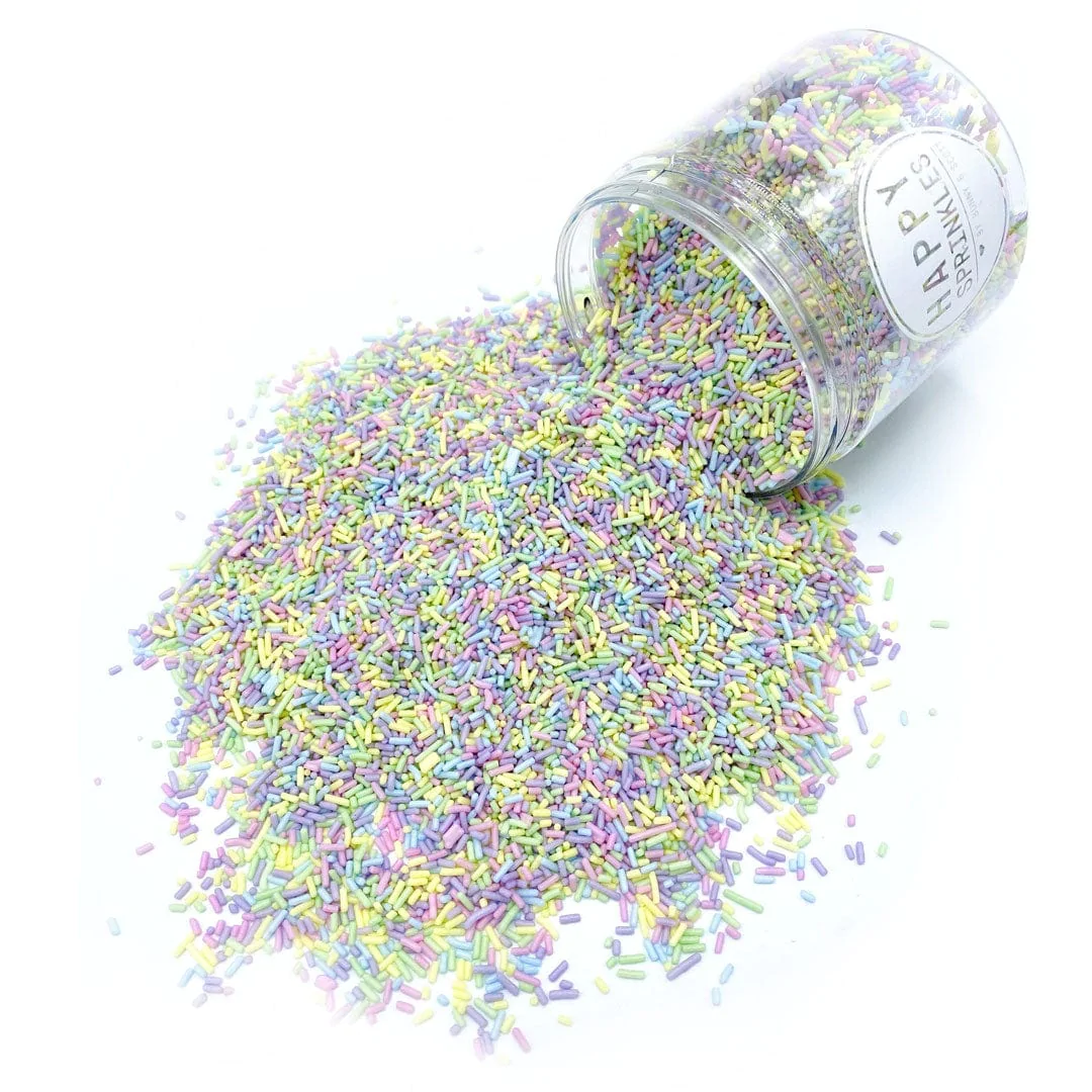 DECOR - Mix Sprinkles din zahar colorate pentru decorarea produselor de cofetarie si patiserie. Bastonase subtiri de zahar in culori pastelate.