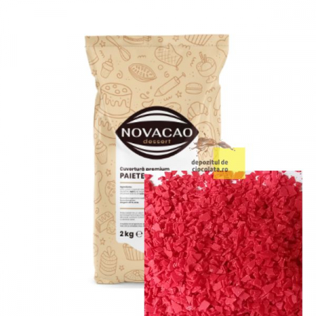 PRODUSE - Fulgi paiete de ciocolata (cuvertura) rosii